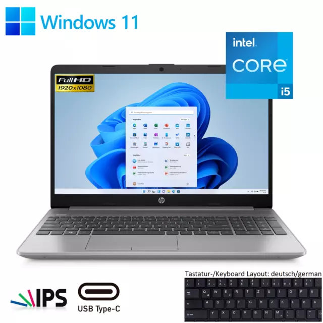 HP Notebook 15,6" Intel i5-1135G7 @4,2GHz 16GB DDR4 512GB SSD IPS FHD Windows 11