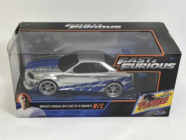Jada Fast & Furious – Nissan Skyline GT-R R34 De Brian, Échelle 1:24, Moulé Sous Pression