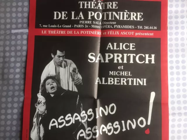 Affiche ALICE SAPRITCH 1984 ASSASSINO ASSASSINO  ! avec Michel Albertini 2