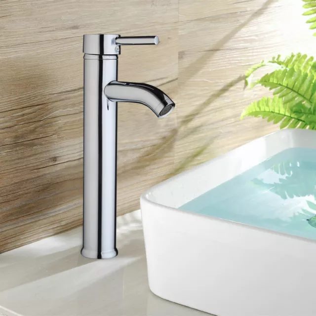 US Chrome Bathroom Basin Sink Faucet Deck Mounted Mixer Single Handle&Hole Tap