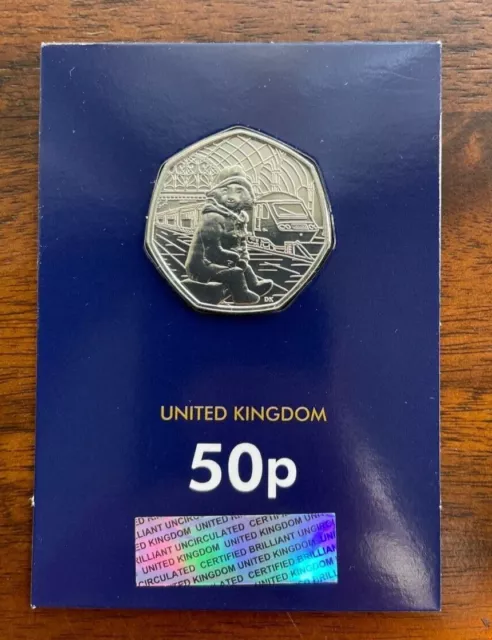 2018 Royal Mint Paddington Bear at the Station 50p Certified BUNC Coin Sealed.