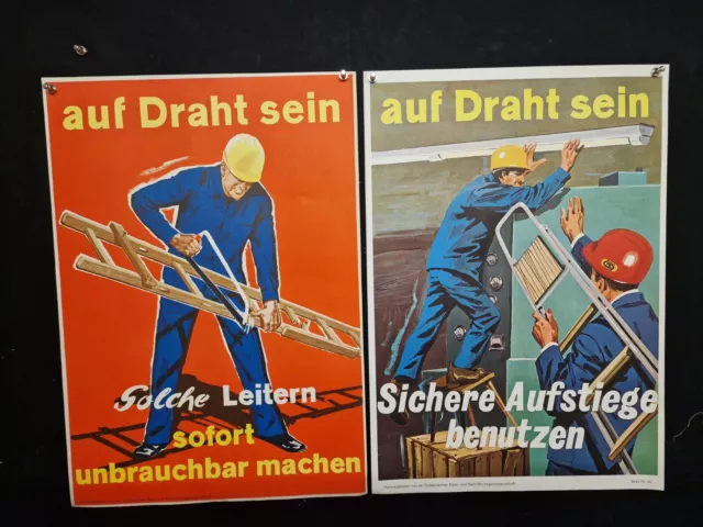 10 alte DIN A2 Plakate der BG zum Thema Unfallverhütung ca 50 - 80er Jahre #17