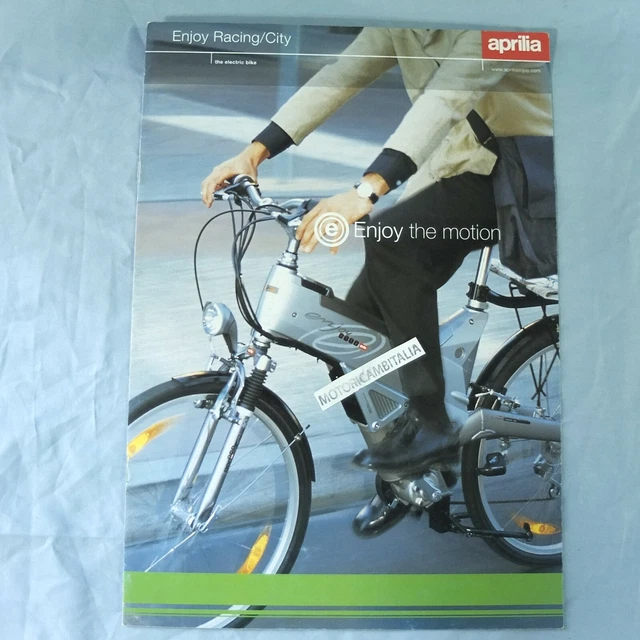 PER APRILIA Enjoy racing city bici bicicletta BROCHURE DEPLIANT pubblicita PER APRILIA Enjoy racing city bici bicicletta BROCHURE DEPLIANT pubblicita