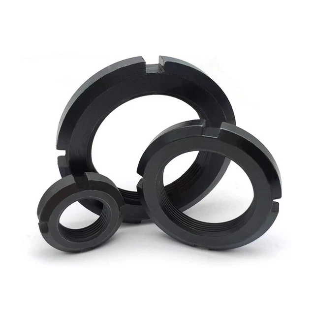 Round Slotted Locknut Retaining Nut Select M10 M12 M14 M18 M22 M25 M26 M27 etc.