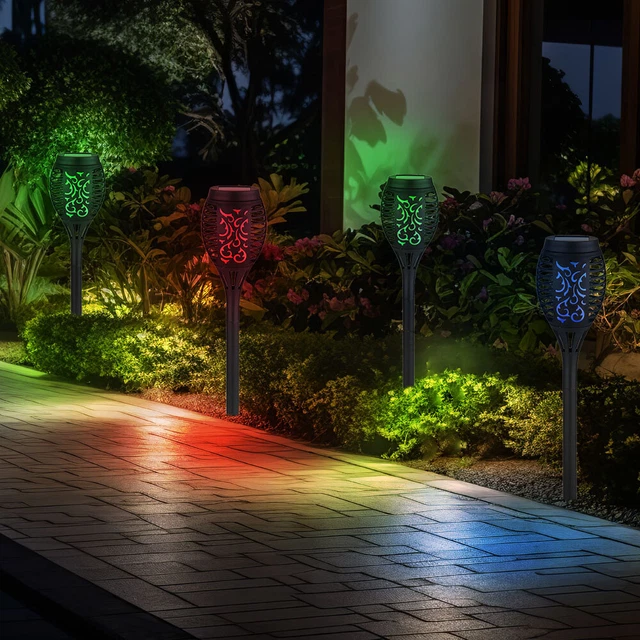 Lampe De Jardin RGB 21m 6pcs Spot De Jardin LED Avec Pointe