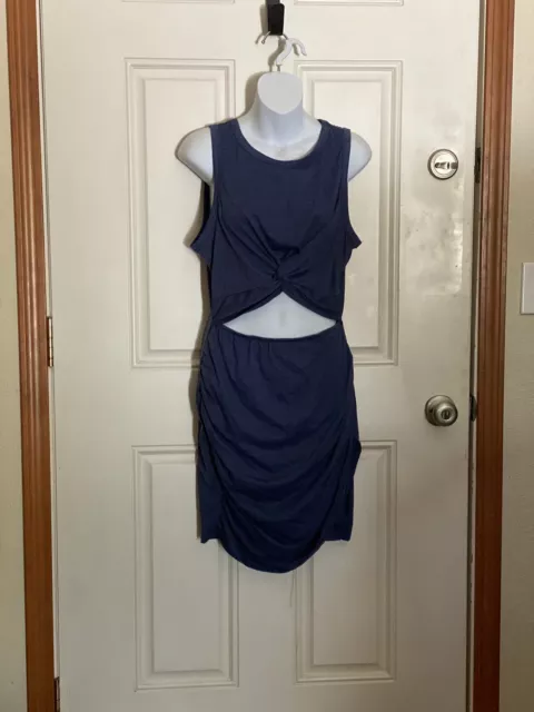 Acelitt Women's Ladies  Sleeveless Hollow Out Twist Front Bodycon Dress Size XS