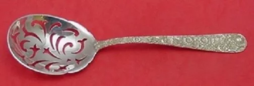 Repousse By Kirk Sterling Silver Ice Spoon Scalloped Shoulders 8 3/8"