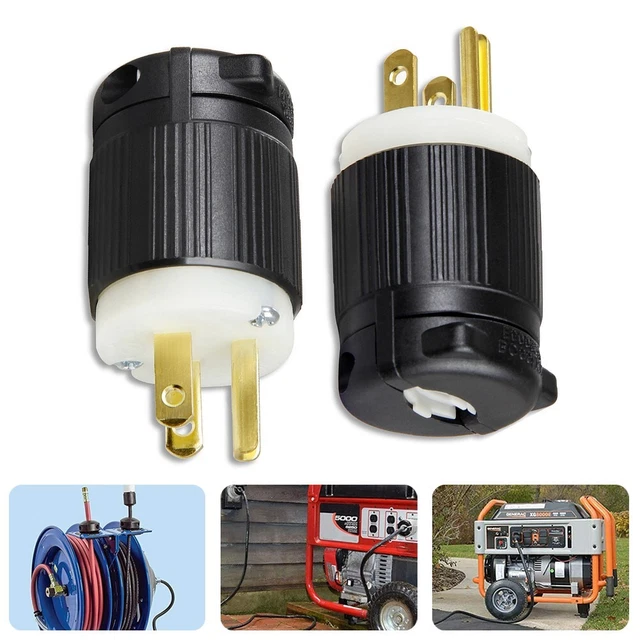 Droit Lame Prise Mâle 125V Nema 5-15P Pièce de Rechange 15 A 1PC 3 Fil Câblé