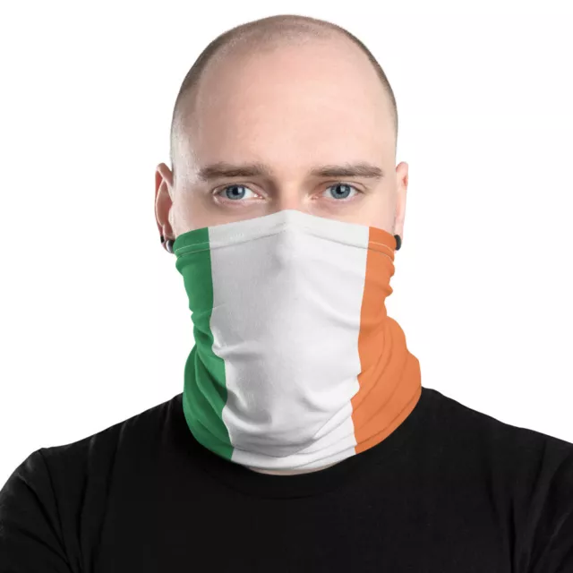 Ireland Irish Flag Face Mask & Neck Gaiter - Washable and Reusable