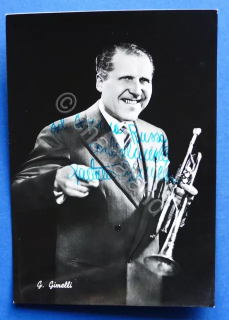 Fotocartolina con Autografo del musicista Gaetano Gimelli - 1955 ca.