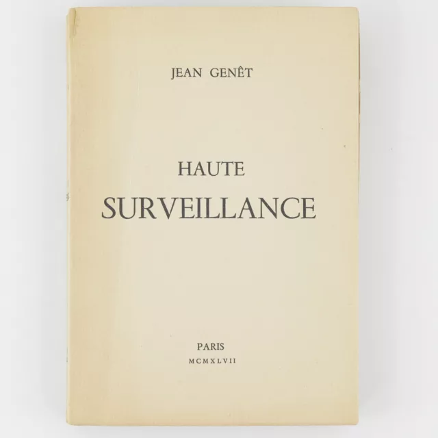 Jean GENET Haute surveillance EO 1/60 ex. te tête Nominatif 1947
