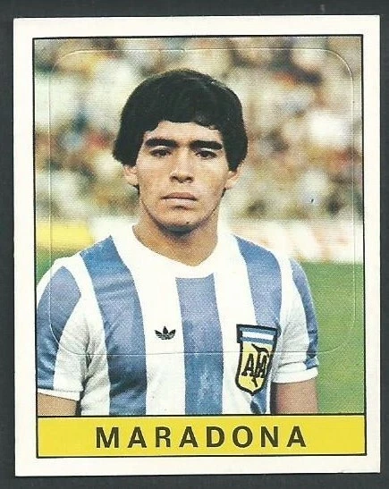 Carte Sticker Maradona - Deportistas Argentinos Y Del Mundo 1980, Espagne, Neuve