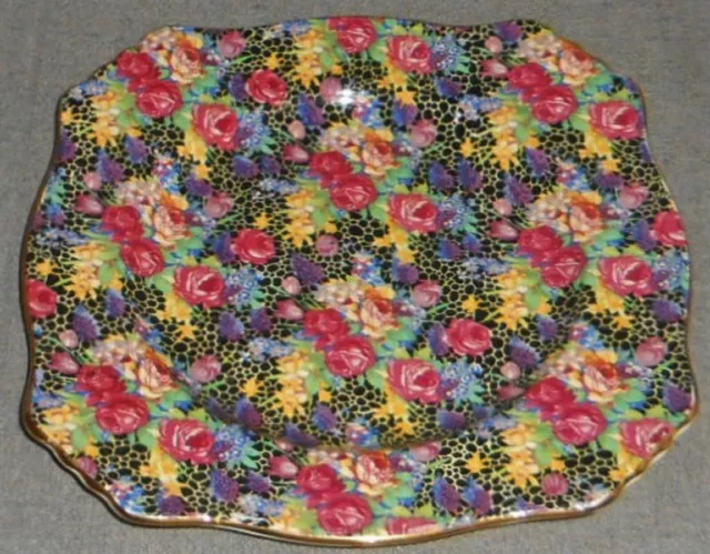 Royal Winton HAZEL PATTERN - CHINTZ Square Salad Plate ASCOT SHAPE England