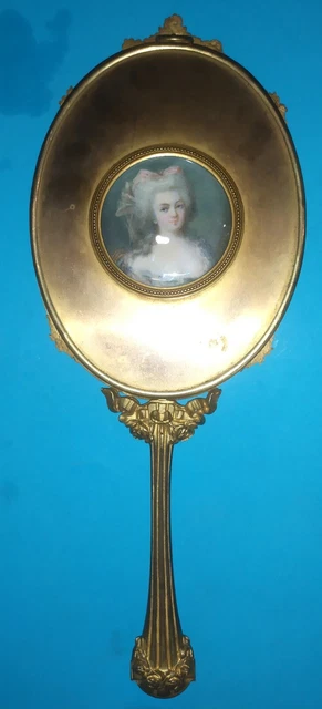 ANCIEN MIROIR FACE à Main Argent Massif XIX ème Angleterre EUR 90,00