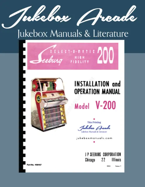 Seeburg V200 Installation and Operation Manual  from Jukebox Arcade