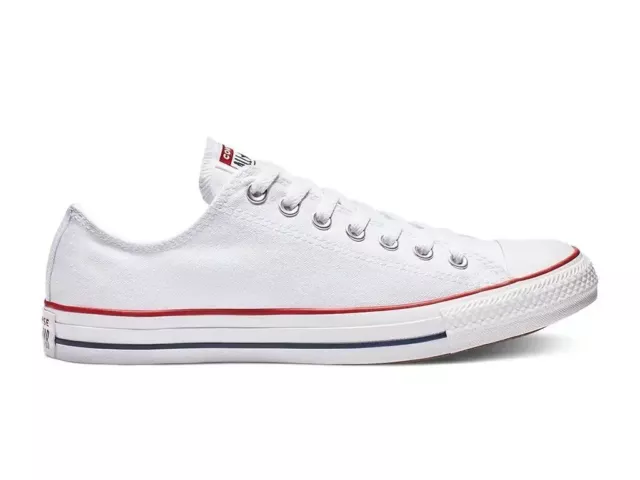 SCARPE CONVERSE ALL STAR CHUCK TAYLOR BASSE bianco WHITE M7652C ORIGINALI