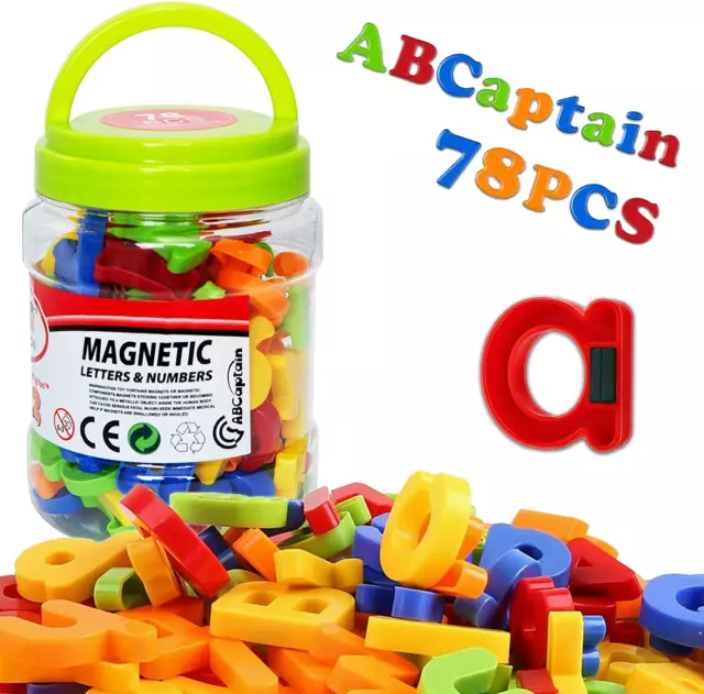 Magnetic Letters Numbers Alphabet ABC 123 Fridge Magnets Preschool ...