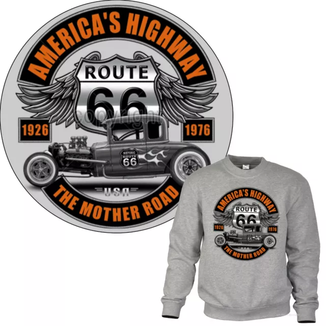 Sweatshirt Auto Hot Rod Rockabilly Oldtimer SpeedShop USA Pullover *1261 ash