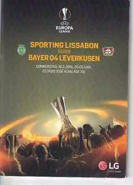 Fussball-Programmheft   15/16   EL    Sporting Lissabon - Bayer 04 Leverkusen