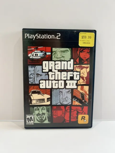 Grand Theft Auto III With Map(Sony PlayStation 2) CIB, Complete In Box - Tested