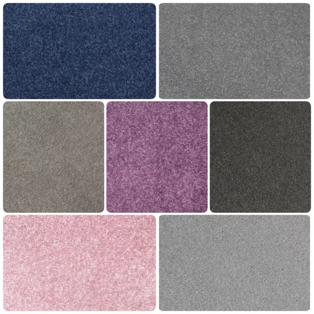 Cheap Grey Pink Blue Purple Carpet Budget Twist Felt Back 4m/13ft Wide