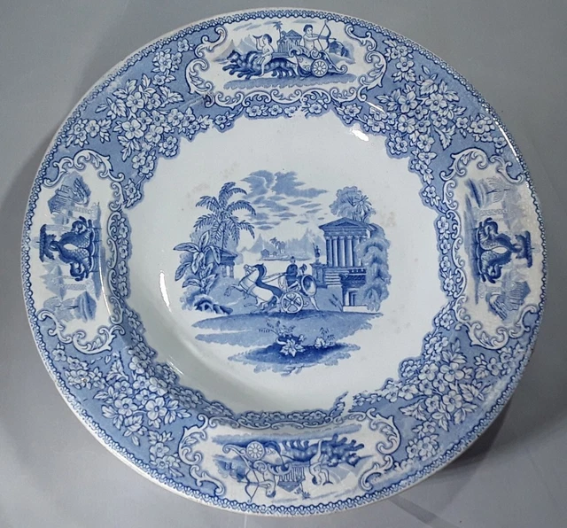 J.M.P Bell of Glasgow社「Triumphal Car」の皿 J & M P Bell & Co Glasgow SCOTTISH TRANSFER PRINTED LARGE BOWL