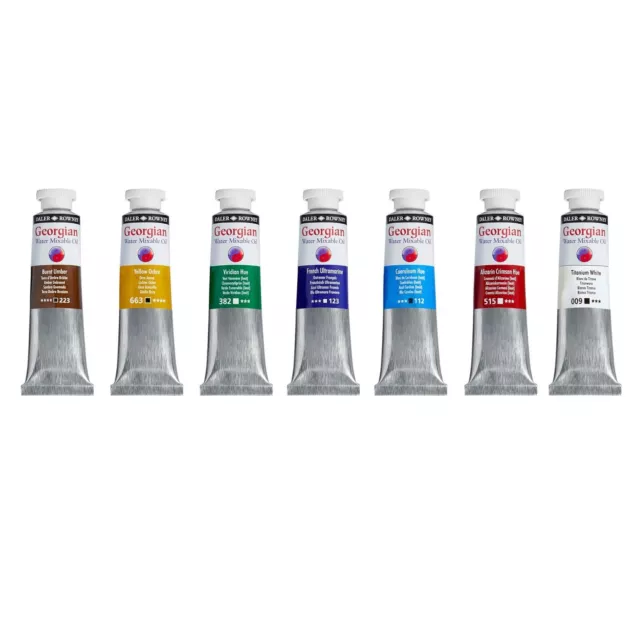 Daler Rowney Georgian Water Mixable Oil Paint 37ml Tubes 40 Colours Available