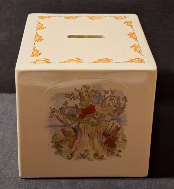 Royal Doulton Bunnykins Cube Money Box - Look!