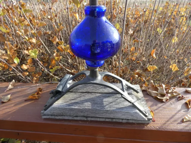 Cobalt Blue J.F.G. Beautfiul Lightning Rod Ball