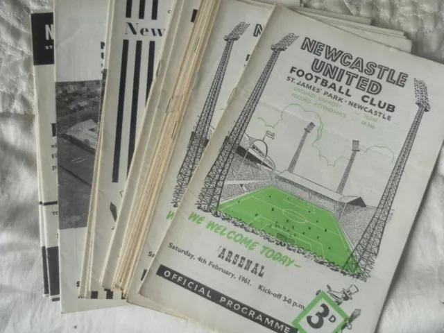 NEWCASTLE UNITED HOME PROGRAMMES FROM 1950s/60S  - INC CUP LGE CHOOSE FROM LIST