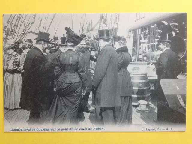 CPA BELGIQUE ANVERS NAVIRE ÉCOLE COMTE de SMET de NAEYER Naufrage en 1906 Boat