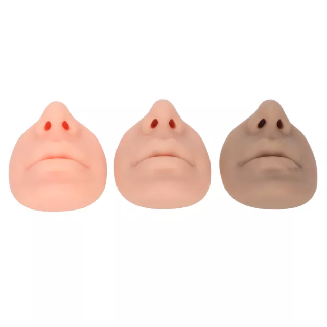 3 Colors Fake Nose Model Silicone Flexible Human Nose Mouth Model IDS