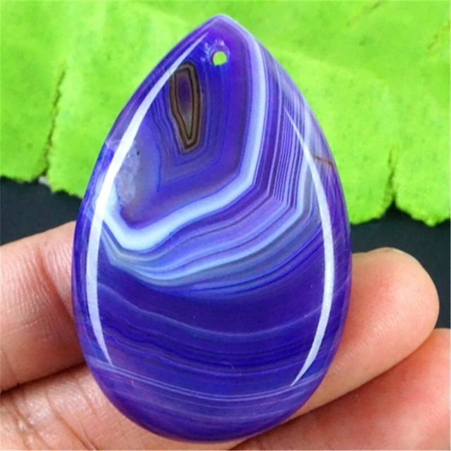 GV50179 46x30x6mm Purple/white Druzy Geode Agate Teardrop Pendant Bead