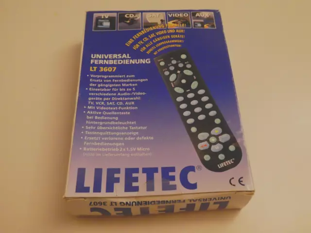 Mando a distancia original Lifetec LT3607 / control remoto, embalaje original y nuevo, 2 años de garantía