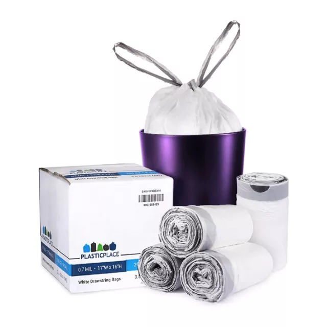 Plasticplace 4 Gallon Trash Bags Lavender and Soft Vanilla Scented, 200 Count