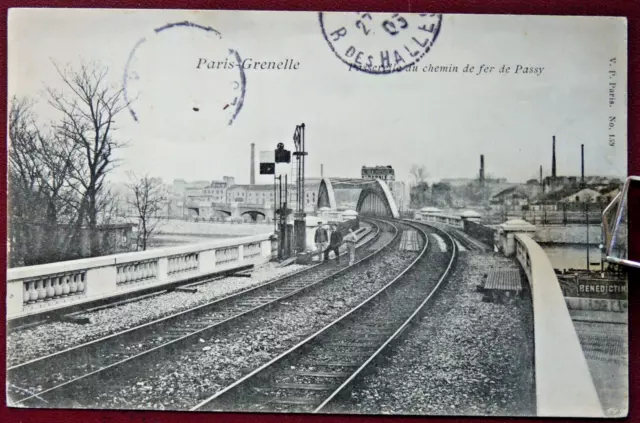 Cpa 75 - Paris-Grenelle - Passerelle Du Chemin De Fer De Passy -