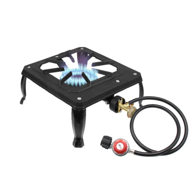 Outdoor Camp Stove Patio Propane Gas Cooker Portable Burner Cast Iron BBQ Cooker