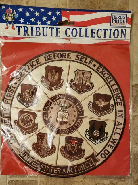 Hero's Pride Tribute Collection USAF 12" Patch Airforce Embroidered