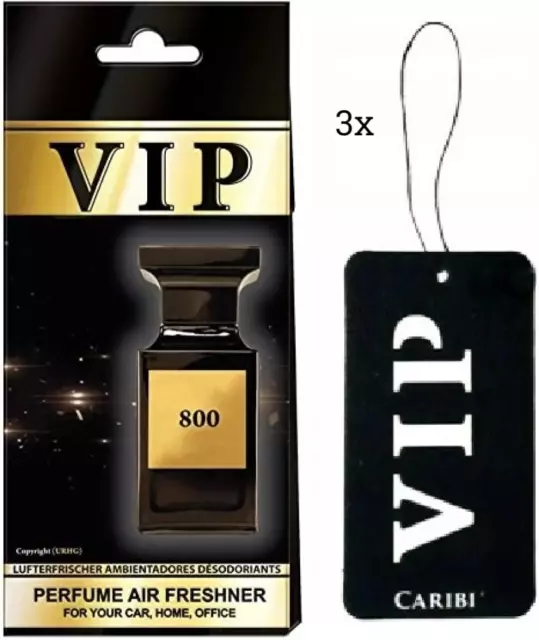 3Х CAR AIR Freshener Luxury Perfume Vip № 800 Caribi Tom Ford Tobacco  Vanille £12.00 - PicClick UK