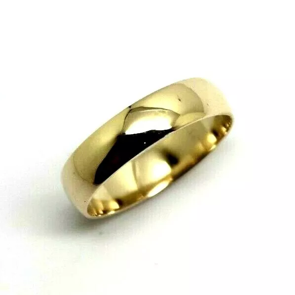 Kaedesigns, 5mm Solid 9ct Yellow  375 Gold Wedding Band Ring Size N/7 To Z+4/15 3