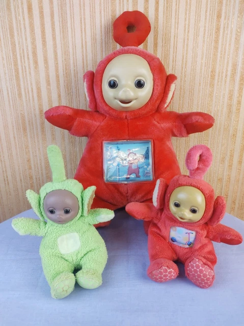 VINTAGE TOMY GOLDEN Bear Teletubbies Plush Talking Sound Light Rattle ...