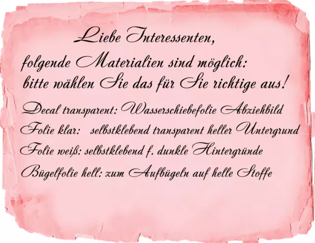 lila Mohnblumen Abziehbild Decalfolie Laser shabby chic Möbeltattoo A 4 2