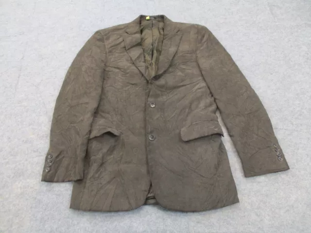 Pronto Uomo Blazer Mens 38 Long Brown 2 Button Jacket Coat Corduroy Adult