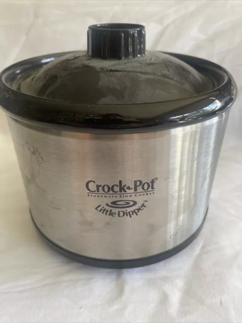 Rival Little Dipper Crock Pot 16 Oz Mini Slow Cooker 32041 Stainless Steel