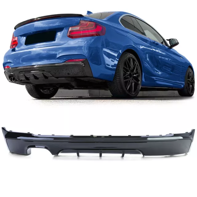 Heckdiffusor Performance Schwarz Glanz passt für BMW 2er F22 F23 220 225 228 230