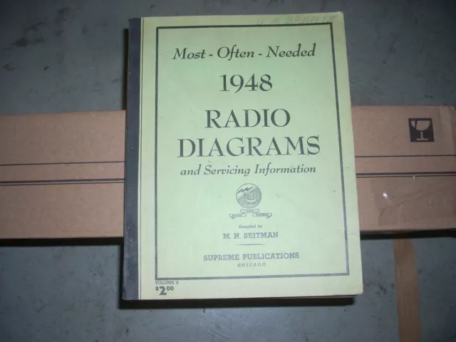 Vintage Beitman Radio and TV Diagrams Manual, Most Often Needed, 1948 volume 8