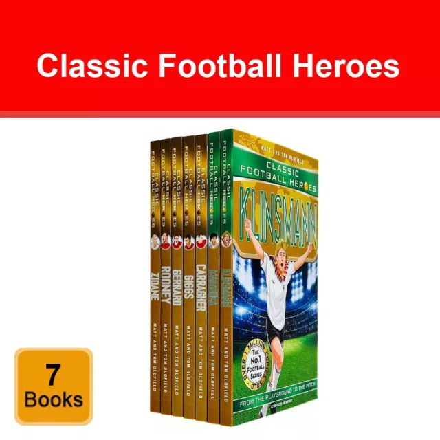 Classic Football Heroes Series 7 Books Collection Set Maradona, Zidane, Gerrard