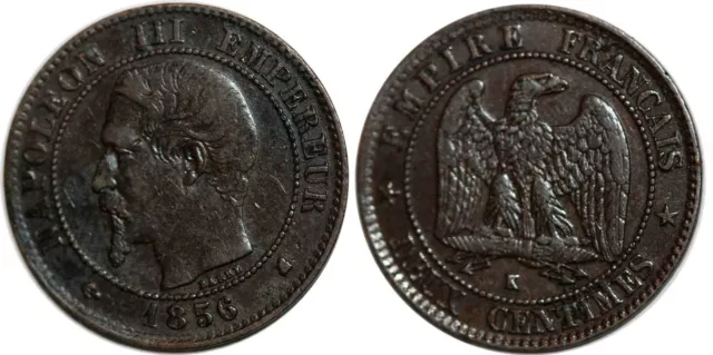 Napoleon Iii 2 Centimes 1856 K