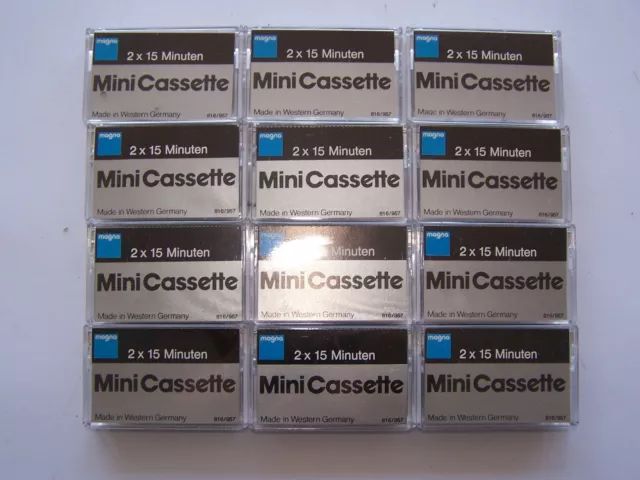 5 Stück Magna Diktiergerät Mini Cassette 30min Kassetten Anrufbeantworter - NEU