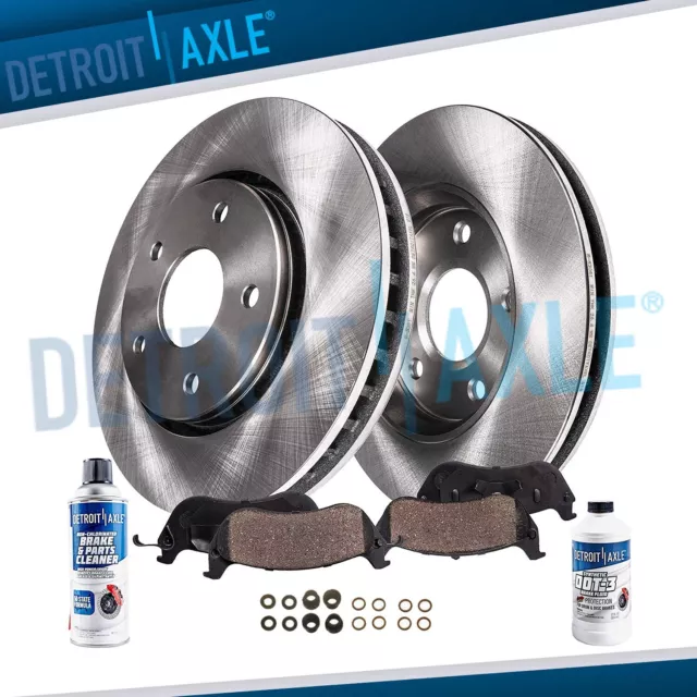 4WD FRONT Disc Rotors + Ceramic Brake Pads Kit for 1994 - 1999 Dodge Ram 1500